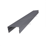 Планка крышки забора 60мм 35х65 х 2500 (VALORI Д-20-Grey\Grey-0.5)